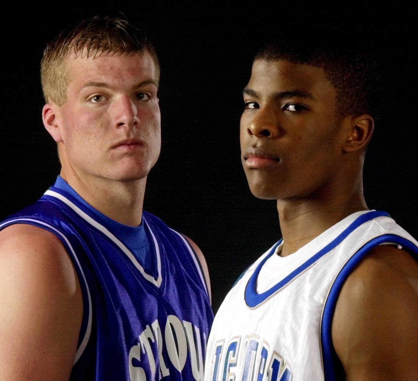 2002: Kelenna Azubuike, Victory Christian (right); and Kevin Bookout, Stroud